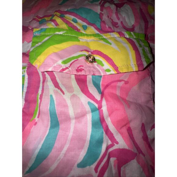 Lilly Pulitzer Large Flamingo Captiva Tunic Swim Beach Pullover Cover Up (G12) - Picture 3 of 4